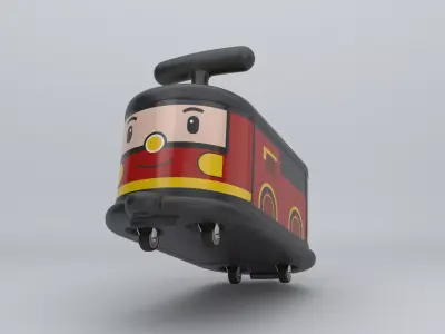 Fire Truck Toy Push Car 3D model