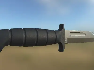 Combat Knife Low-poly 3D model