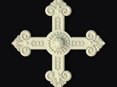 Central decor ornament for furniture 3D model 198