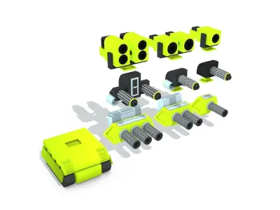 Cartoon Tank Low-poly 3D model