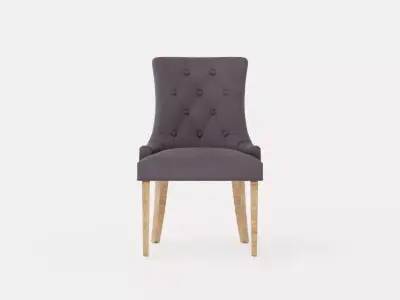Victoria Armchair Gray Vintage Low-poly 3D model