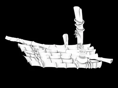 Game Southern Suburbs - Fishing Raft 06 3D model