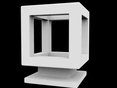 Hollow Cube Decor 3D Printable Model 3D print model