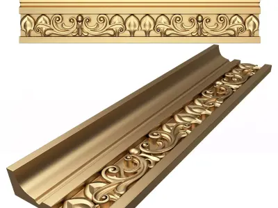 Cornice Decoration Molding 012 Low-poly 3D model