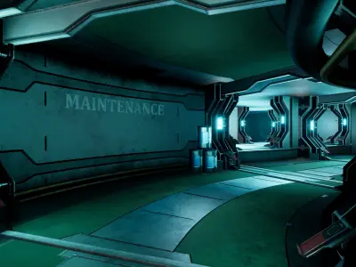 Sci-Fi Environment Low-poly 3D model