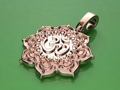 OM lotus flower SOHAM  3D print model