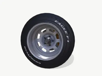 Rally wheel Eagle F1 Low-poly 3D model