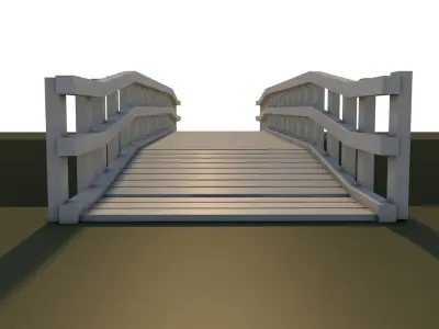 Bridge wooden 3D model