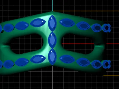 gold openwork ring 3D printable model   3D print model