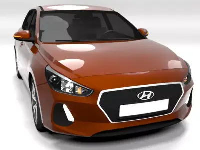 HYUNDAI I30 2018 LOWPOLYY Low-poly 3D model