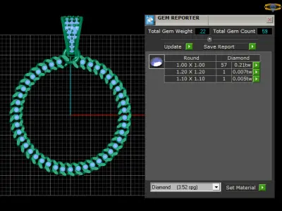 cuban link pendant 3D printable model   3D print model