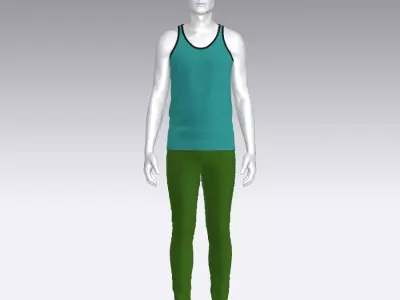 Sport Suit Low-poly 3D model
