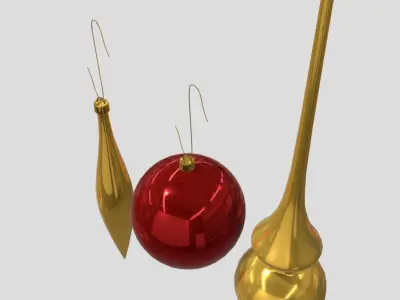 Christmas Bauble 3  Low-poly 3D model
