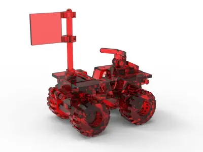 Simple Lego CAR in STEP file format Free 3D print model