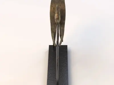 Cyclist Bronze Sculpture 3D model