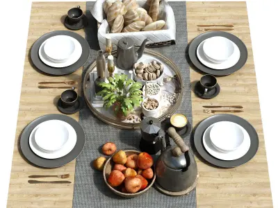 tableware set 152 3D model