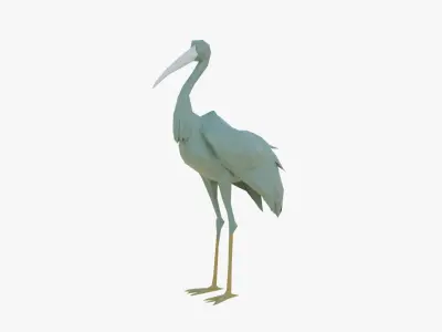Stork low poly Low-poly 3D model