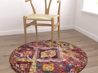 Round Rug Set 291 3D model