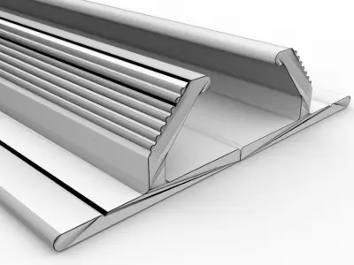 Security door bottom track 3D model