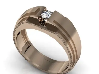 gents ring 3D print model get