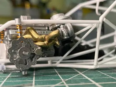 Pro Mod V8 Twin Turbo Headers Exhaust Manifold Hemi BBC SBC 3D print model