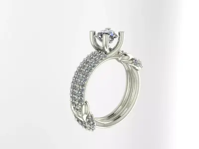 1ct Solitaire Ring 3D print model 3D print model