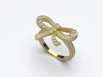Bow Ring 3D print model