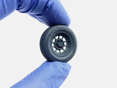 15x7 American Racing Vector Wheel BFGoodrich Radial Tire 3D print model