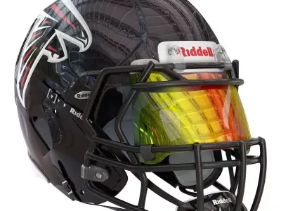 Riddell speed helmet atlanta falcons 3D model