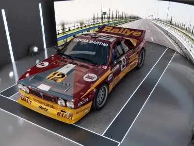 Fiat Lancia 037 Rallye  1984 model Racing Car Low-poly 3D model