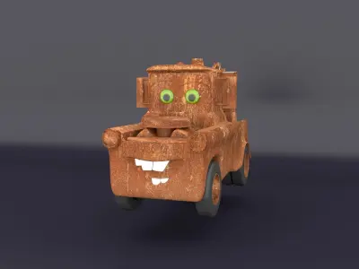 McQueen and Mater 3D model