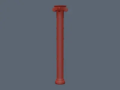 Roman Column 3D Model  Low-poly 3D model