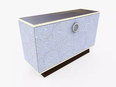 Chest Wooden Low-poly 3D model shop