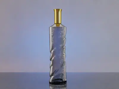 Elegant Spiral Glass Perfume  Glass bottle  3D model