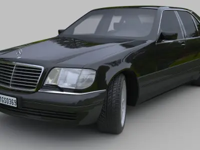 Mercedes Benz S Class W140 - S600 3D model
