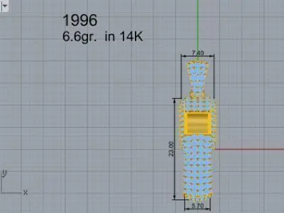Whistle Pave Pendant 1996 3D print model