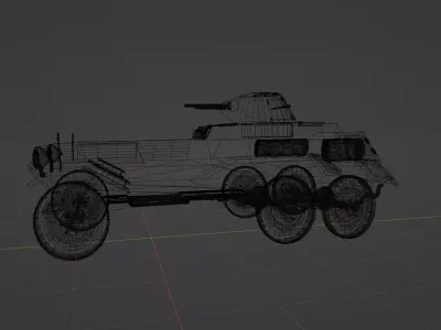 The WW2 German SdKfz 263-6 Armored Car 3D model