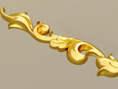 Pattern molding 3d model Low-poly 3D model