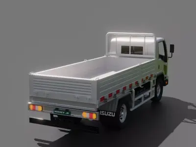 Isuzu Elf Flatbed Truck 3D model