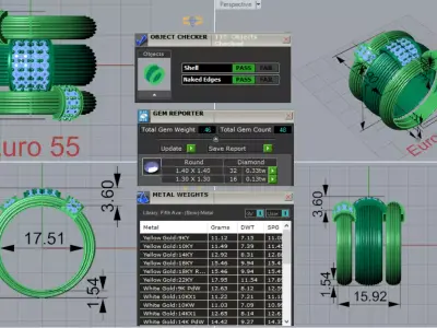 Stl 3dm Ring Modern 3D Design of Two-Tone Gold  jr00235 3D print model
