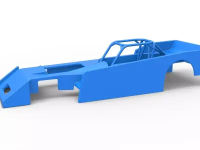 Shell of Small Block Supermodified race car Scale 1 to 25 3D print model