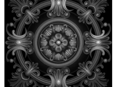 Round rosette 3D print model 3D print model