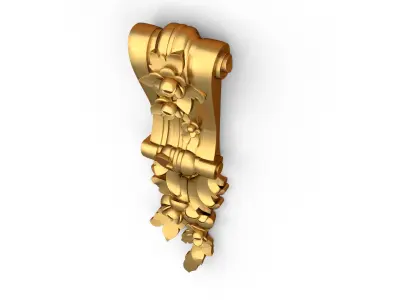 Decorative Bracket carved classic cnc 3d printing 02 3D print model