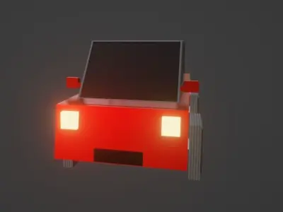 Low-Poly Car Free low-poly 3D model buy