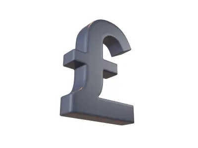 Pound Symbol v2 004 Low-poly 3D model