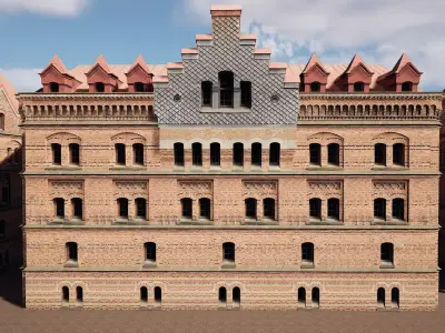 Big Building Apartment Design Free 3D model