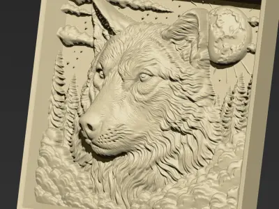 Wolf Head A17 3D print model
