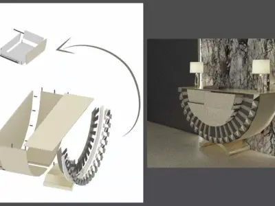 CONSOLE TABLE WITH DETAILES  3D model