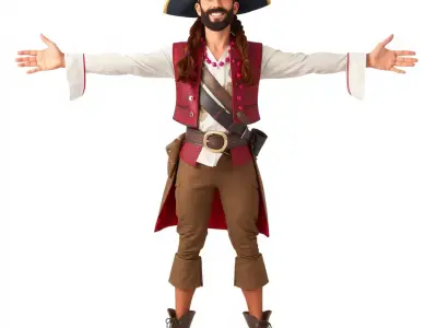 Colorful Pirate model pack Low-poly 3D model