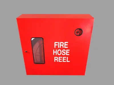 Fire hose Reel Box Low-poly 3D model